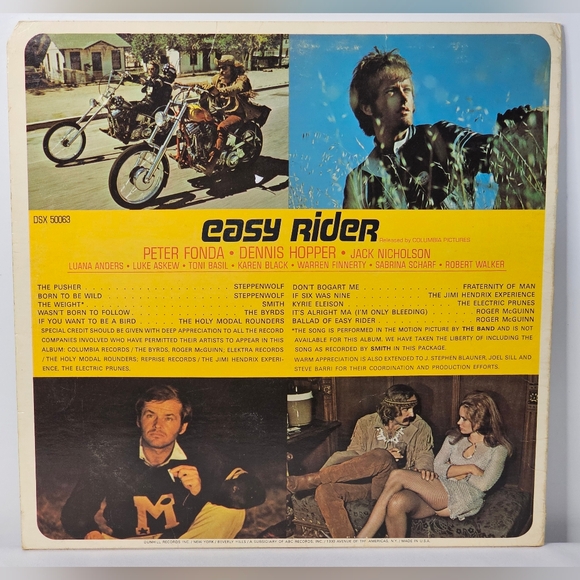 Easy Rider Soundtrack LP Vinyl Album Jimi Hendrix Peter Fonda Jack Nicholson ABC - Picture 10 of 14